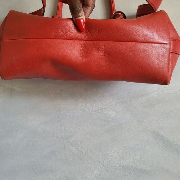 Coach Legacy Molly East/West Orange Leather Satchel 21132 - Picture 9 of 14